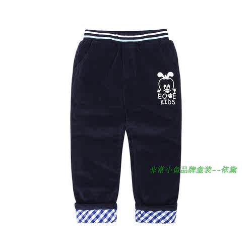 裤子非常小鱼条绒夹棉100-140