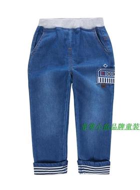 非常小鱼2016秋季童装36522男童仿牛仔裤休闲长裤100-140满百包邮