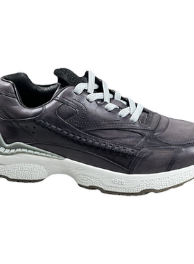 厚底男士Ber牛皮休闲鞋运动鞋复古增加高皮鞋系带高端奢华男鞋