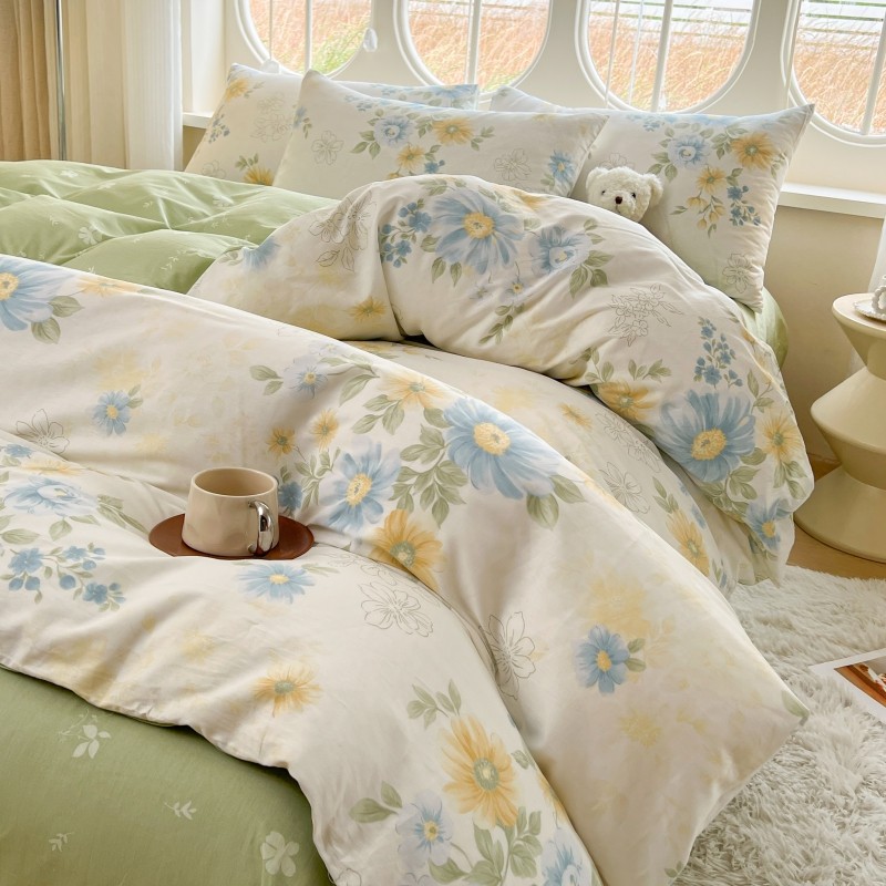 床上用品四件套纯棉全棉2025新款儿童秋冬被套220x240床单床裙款