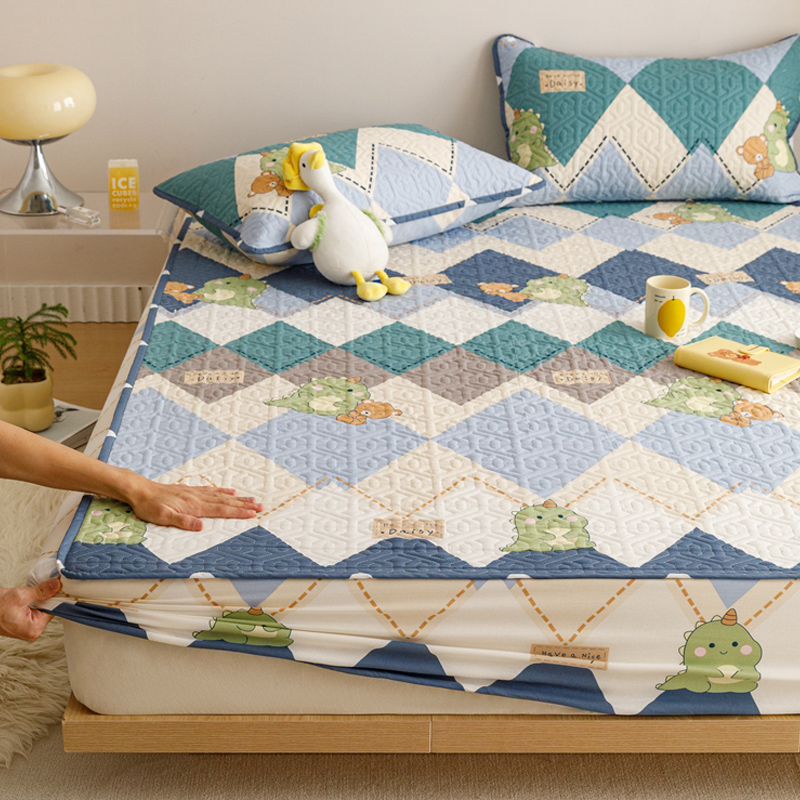 A类纯棉夹棉床笠不起球不跑棉