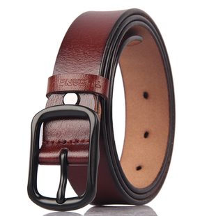 啄木鸟女士皮带真皮时尚休闲腰带女新款百搭复古牛皮女裤带ins风