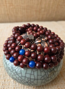 大叶紫檀108颗多圈手串男女款