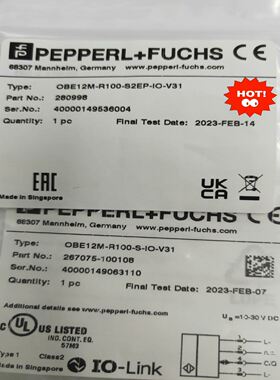 倍加福光电开关OBE12M-R100-S2EP-