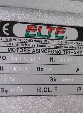 ELTE TMPE5 10/2 意大利elte主轴电机
