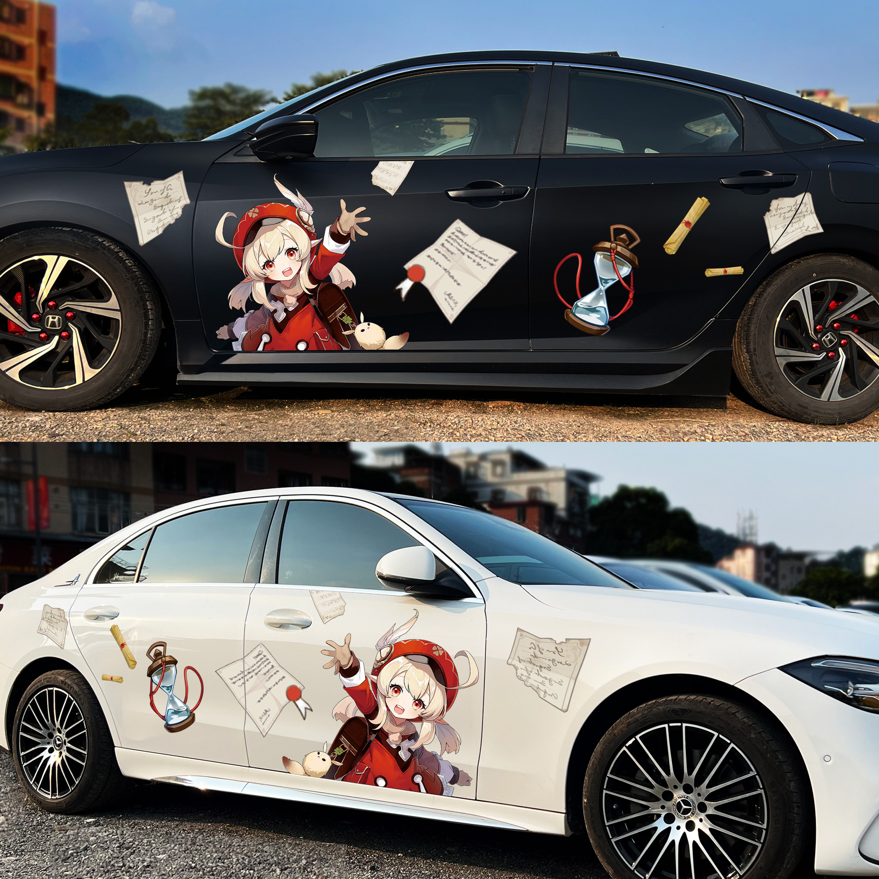 车贴定制原神个性划痕遮挡贴纸 哈佛大狗H1H2H3H5H6动漫时尚拉花