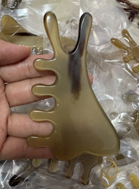 天然牛角四合一按摩梳子头皮经络头部疗多功能按摩面部刮痧神器