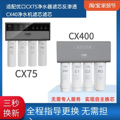 适配于优口净水器CX75滤芯净水机CX400滤芯PP复合C1C2活性炭RO膜