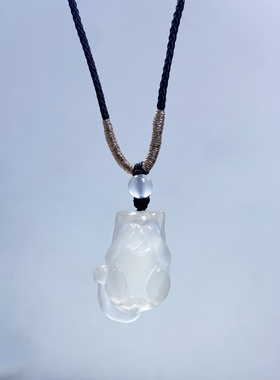 躲猫猫冰透玉髓猫猫吊坠