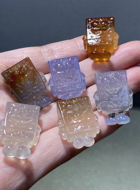 海绵宝宝天然冰透玛瑙项坠