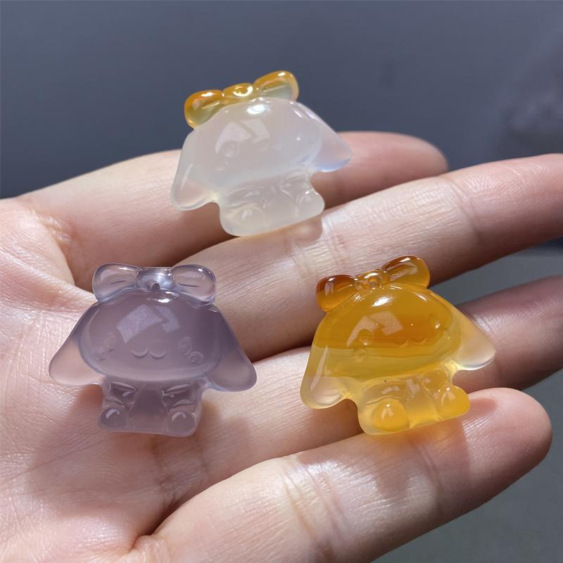帕恰狗项坠玛瑙天然原色