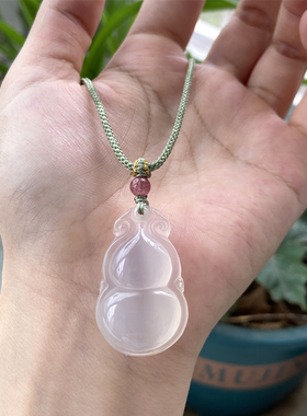 男女玉髓葫芦项坠福禄