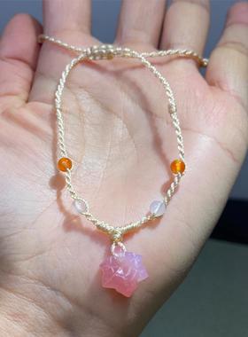 枫叶手链玛瑙绯红男女