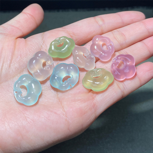 天然玛瑙玉髓如意锁吊坠冰透平安锁挂坠挂件祥云锁玉坠项链闺蜜款