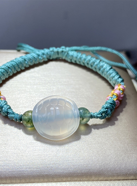 龟壳手链玉髓手工雕刻