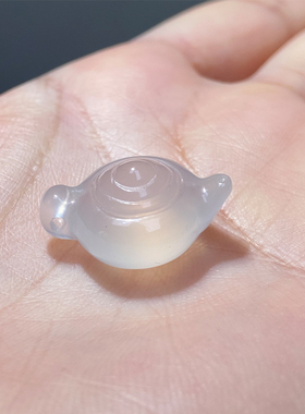 天然玛瑙玉髓茶壶把把壶吊坠