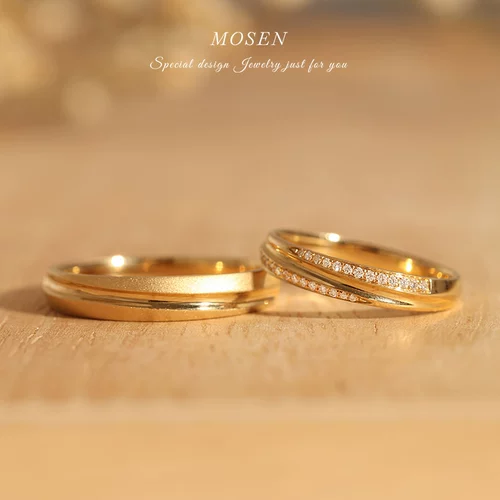 Ювелирное украшение, инкрустация камня, кольцо подходит для мужчин и женщин для влюбленных, золото 750 пробы, легкий роскошный стиль, делается под заказ