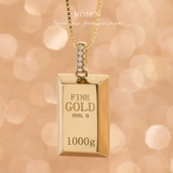 Ювелирное украшение, ожерелье, бриллиантовая инкрустация камня, небольшая подвеска, золото 750 пробы, легкий роскошный стиль, делается под заказ