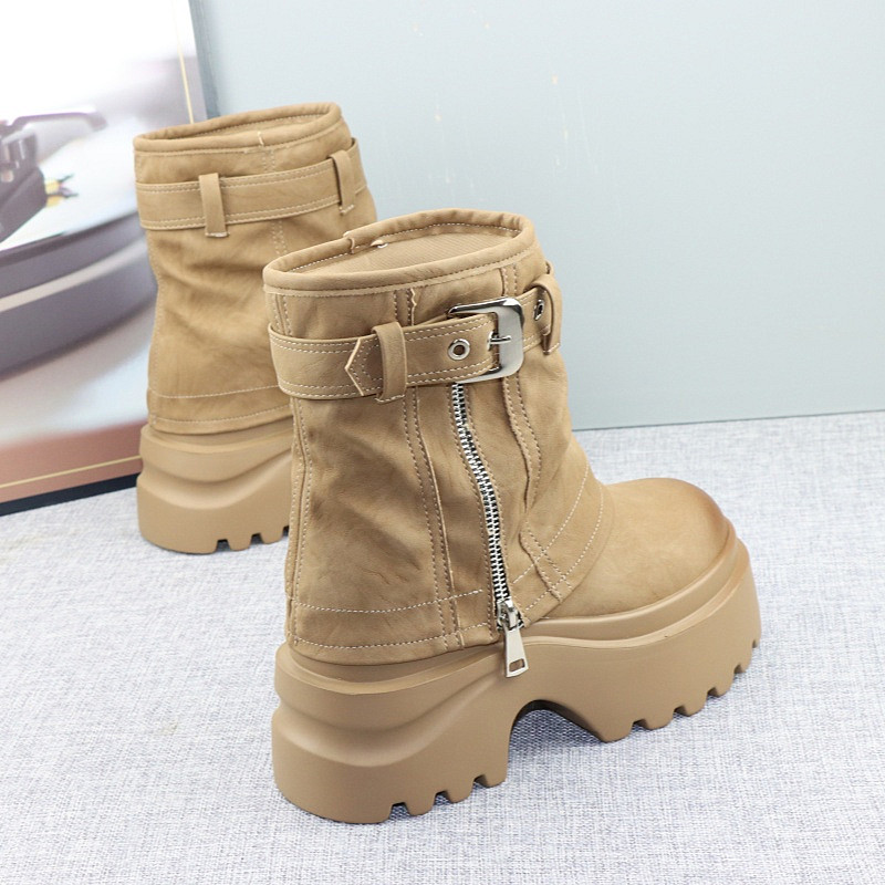 显瘦显瘦内增高10CM厚底裤管靴