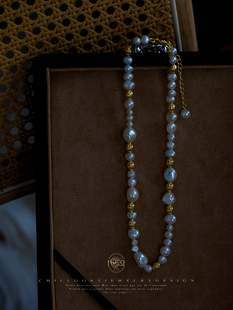 王牌《肉豆蔻》添新作品天然极光巴洛克异形珍珠项链时髦复古小众