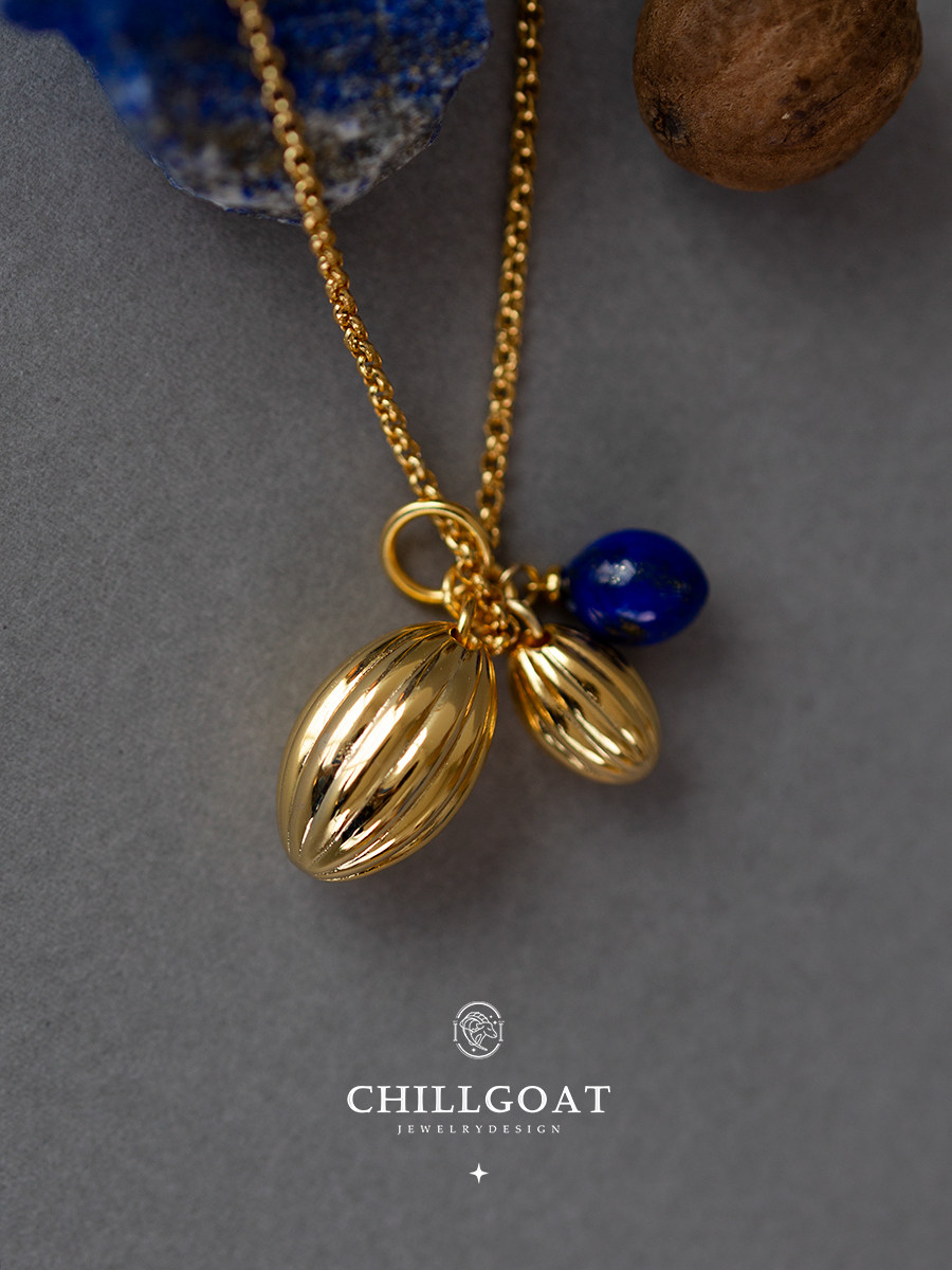 chillgoat女青金石文艺气质项链