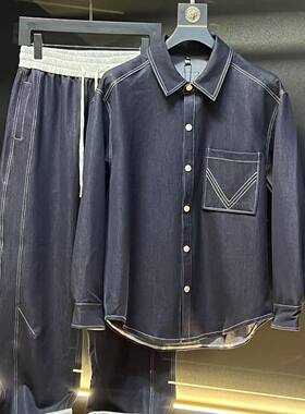 2026秋季新款牛仔外套男套装韩版修身帅气衣服裤子一套男装春秋款