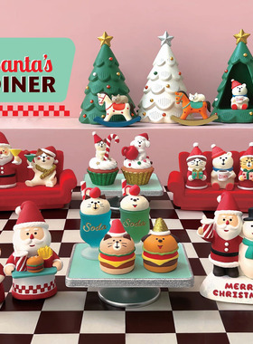日式圣诞节装饰猫咪圣诞树DIY节日桌面氛围摆件道具潮玩创意礼品