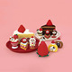 情人节巧克力草莓猫咪可爱食完咖啡面包店装 饰桌面小摆件送朋友