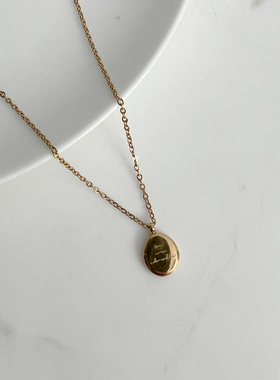 KITSH 不规则刻字钱币项链女小众ins气质简约款通勤精致锁骨链