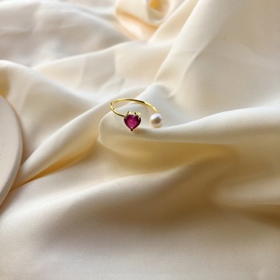 清仓 925纯银镀金 原创设计师 Joys 爱心锆石天然珍珠 Little