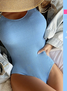 欧美高级感女生温泉泳衣大码微胖mm小胸保守遮肉显瘦连体泳装冬天