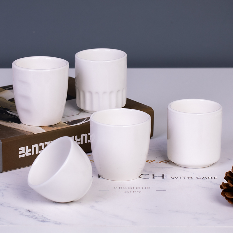 陶瓷茶杯商用加厚纯白色