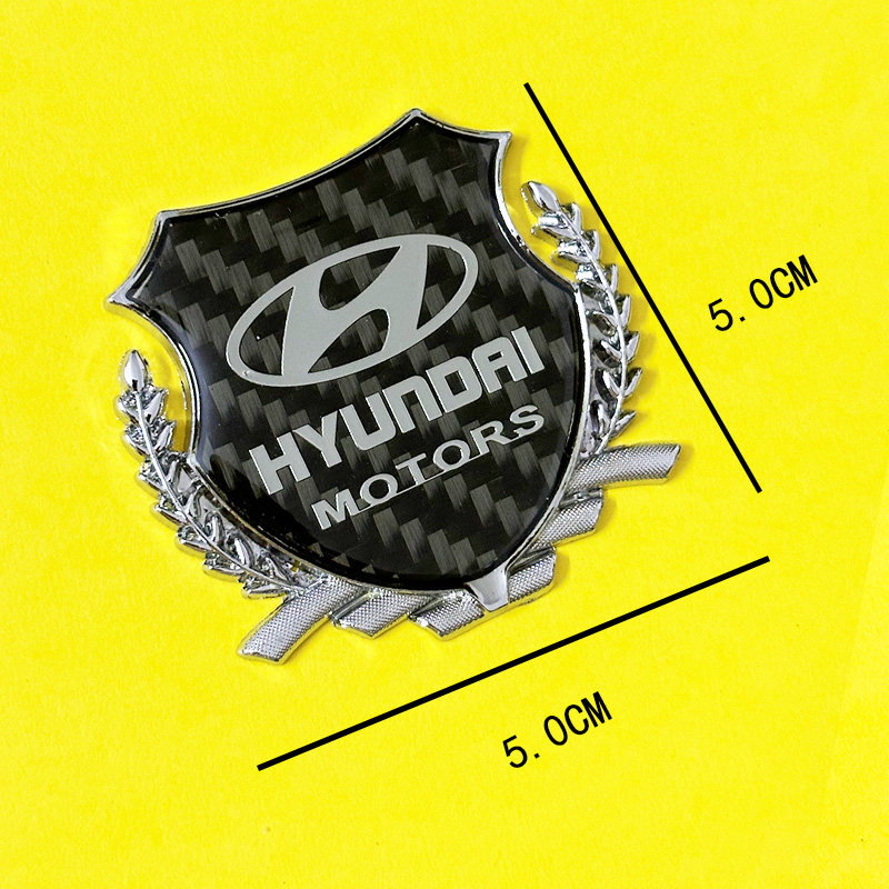 现代伊兰特ix35索纳塔途胜真碳纤金属车标贴标贴车窗侧窗金属贴