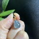 掌中翠天然翡翠冰种蓝水小貔貅挂件18k金镶嵌小吊坠小手链 0308