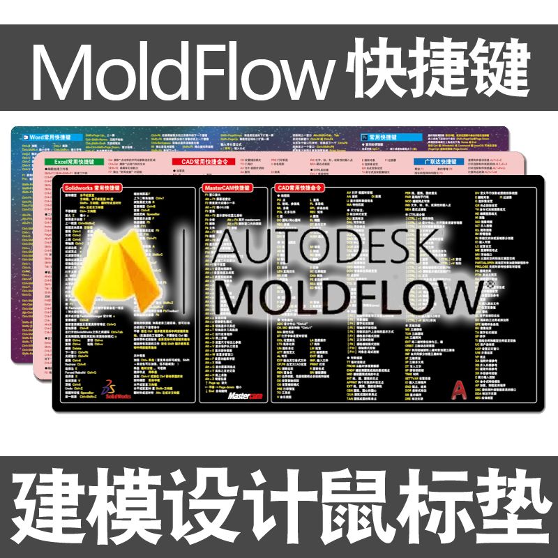 快捷键键盘垫Moldflow鼠标垫