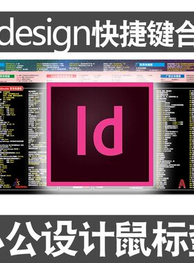id快捷键鼠标垫indesing排版PS美工Ai设计师CAD方正电脑键盘垫Pr