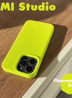 高级感萤光绿适用一加15/3壳液态硅胶1+13/12软糯橡皮擦感1+ace6/5pro全包边防滑耐脏手机壳