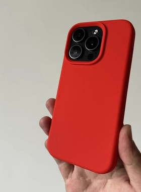 经典ins喜庆新年红色适用小米15/14壳14pro红米K70至尊版note13真液态硅胶12软糯K60中国红K50耐脏K40防指纹