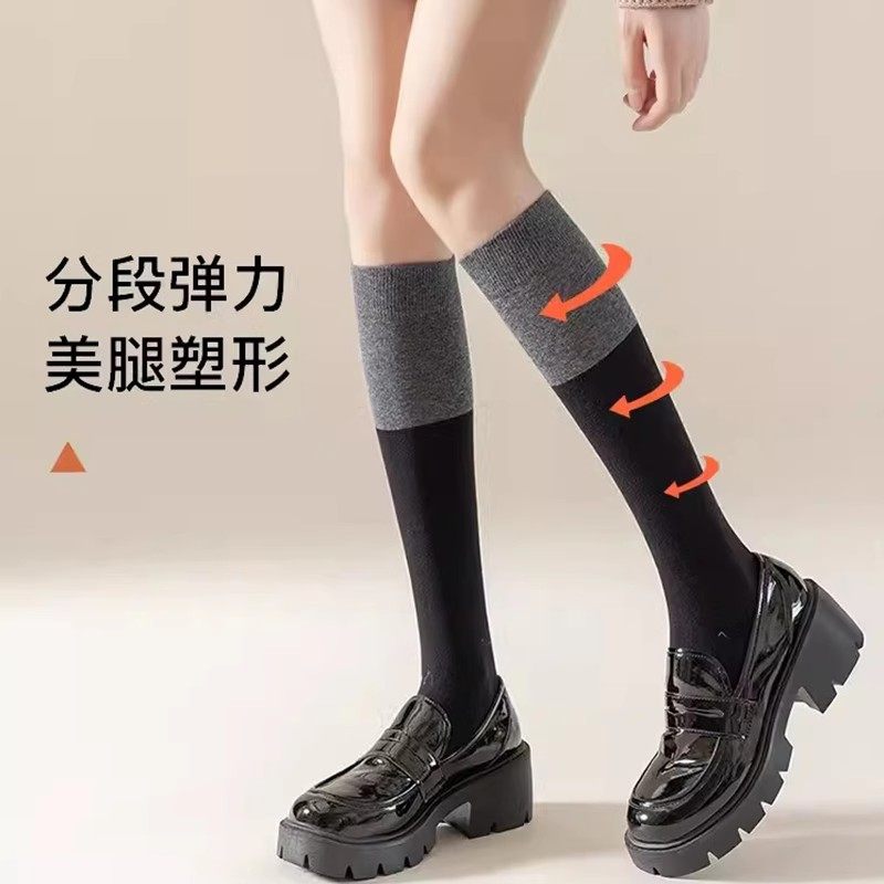 长筒丝袜女薄款性感黑丝过膝袜长腿白丝半截大腿根纯欲jk蕾丝黑色