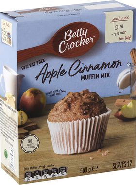 澳洲代购 Betty Crocker Low Fat Muffin Mix低脂麦芬预拌粉 500g