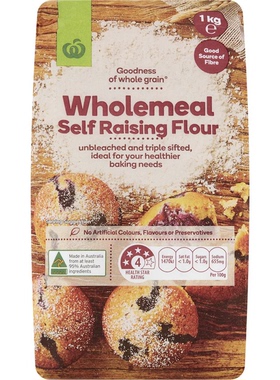 澳洲代购Woolworths Wholemeal Self Raising Flour全麦自发面粉
