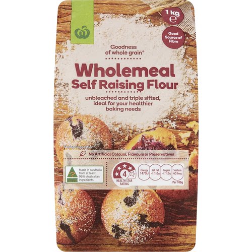澳洲代购Woolworths Wholemeal Self Raising Flour全麦自发面粉
