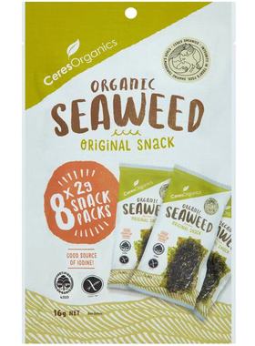 澳洲代购 有机海苔Ceres Organics Seaweed Nori Multipack 8x2g