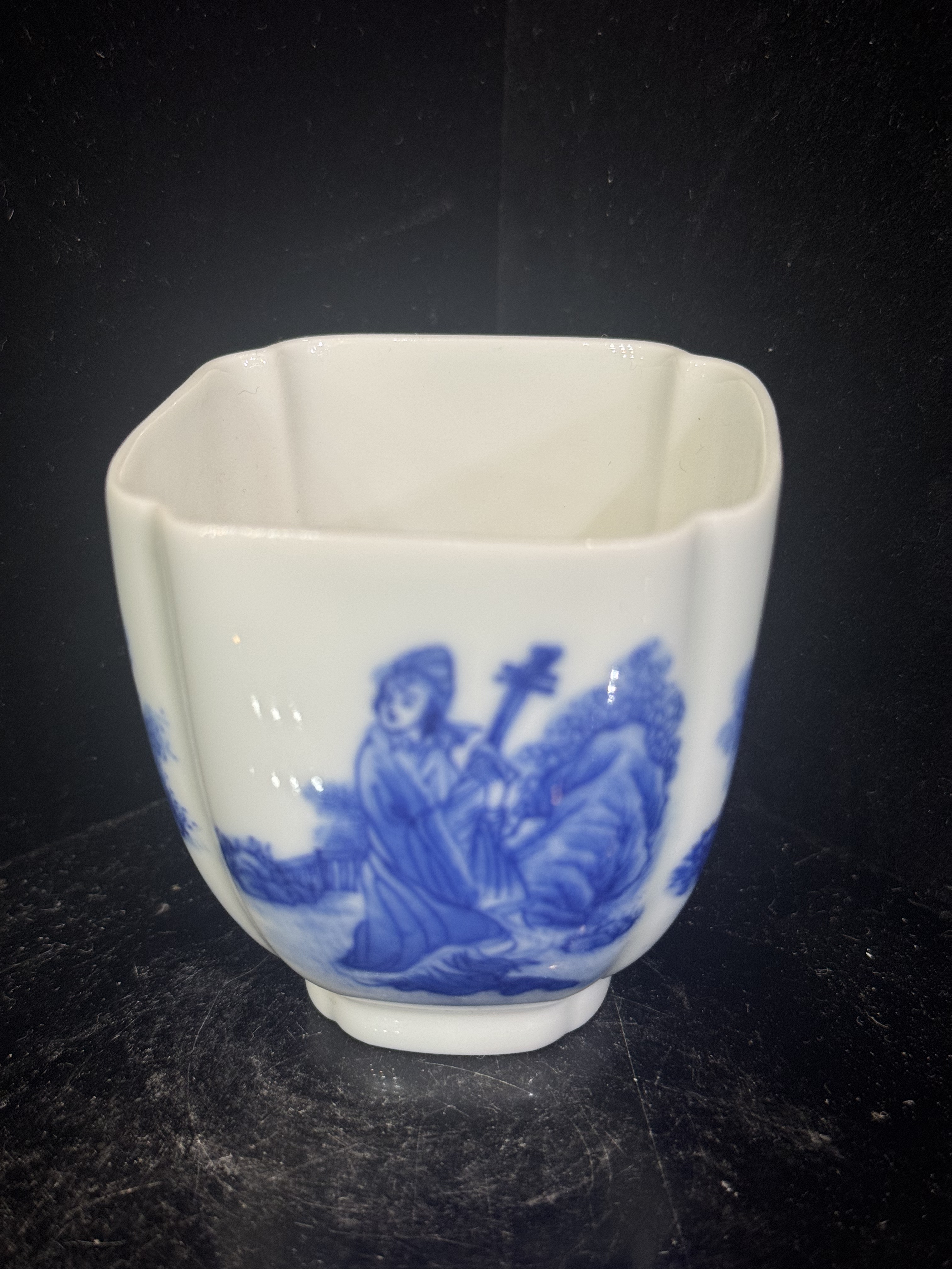 景德镇陶瓷手绘2026新款青花五彩山水杯主人杯品茗杯