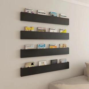 铁艺上墙书架挂墙杂志书籍展示架床头书架置物架挂墙一字层板简约