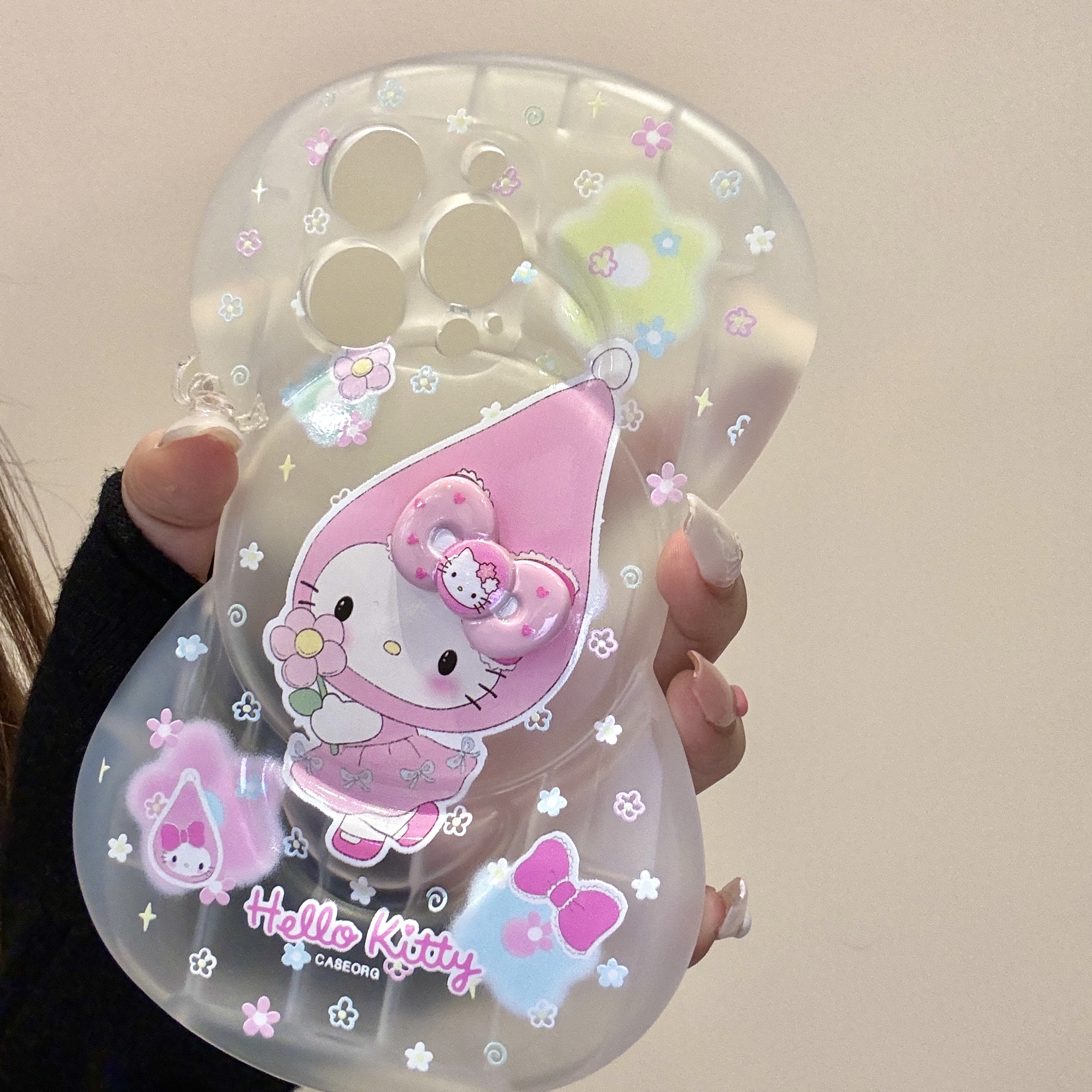 可爱蝴蝶结拿花粉裙子猫咪适用iphone16proma苹果15pro手机保护壳满满少女心软萌甜美童趣