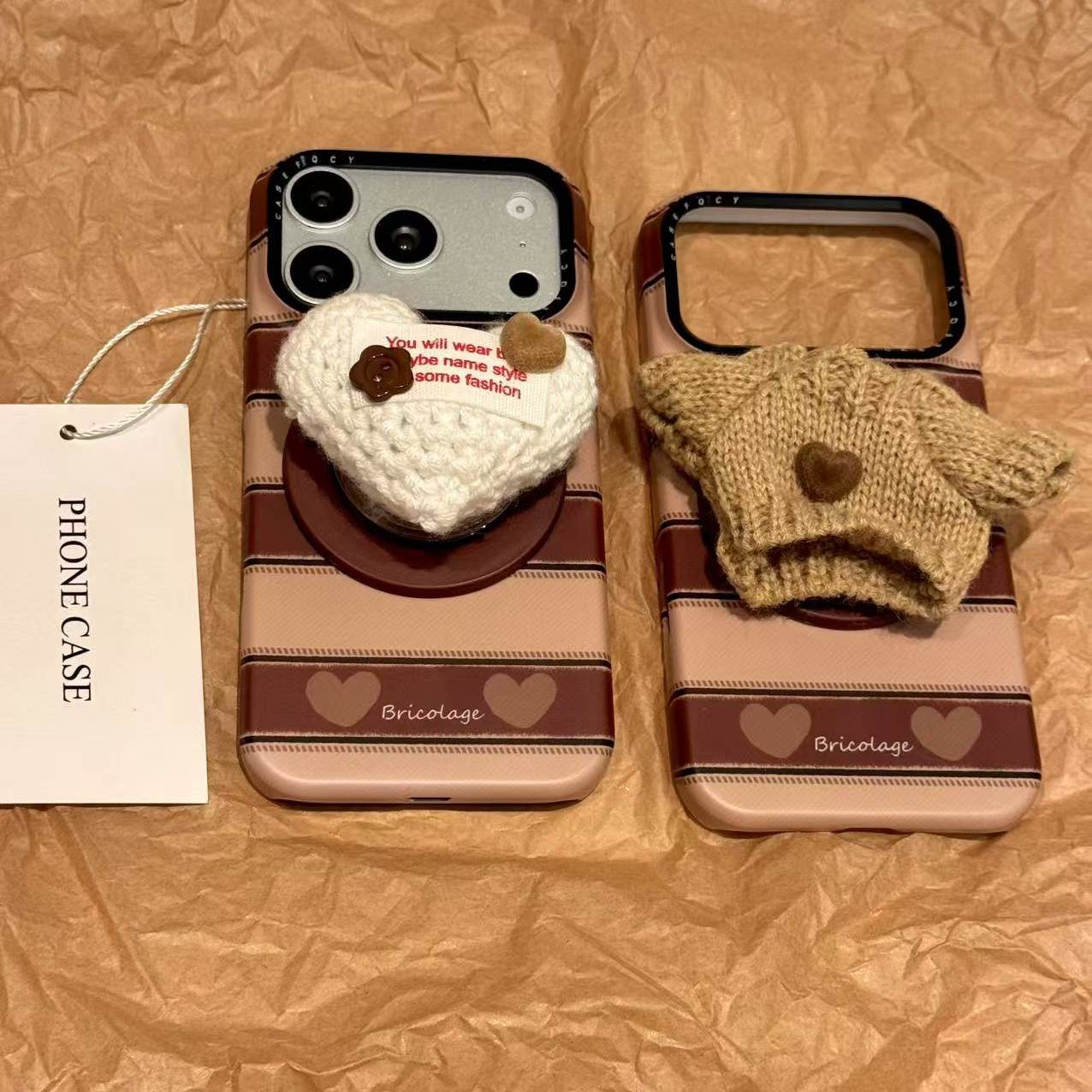 复古条纹拼接爱心毛衣磁吸适用ihone17promax苹果16pro手机壳新款小众简约设计感防摔保护,3C数码配件,手机保护套/壳,淘宝优惠券,粉丝福利购,淘宝优惠卷