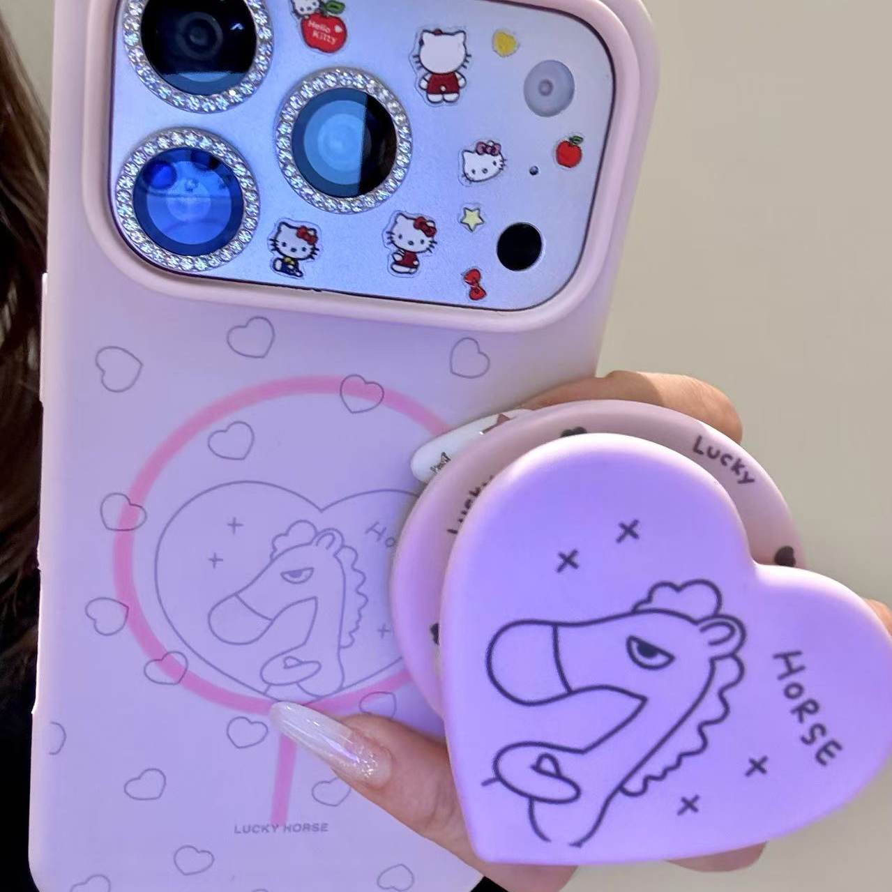 小众ins童趣线条爱心拽马适用于iphone17promax苹果16pro手机壳15小众简约设计感防摔保护壳,3C数码配件,手机保护套/壳,淘宝优惠券,粉丝福利购,淘宝优惠卷