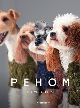 格雷针织衫 Pehom美国中小型犬猫咪狗狗秋冬保暖衣服纽扣开衫毛衣