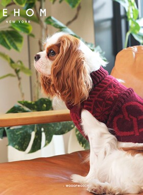 扭扭针织背心 Pehom美国宠物衣服中小型犬猫秋冬季保暖毛衣套头衫